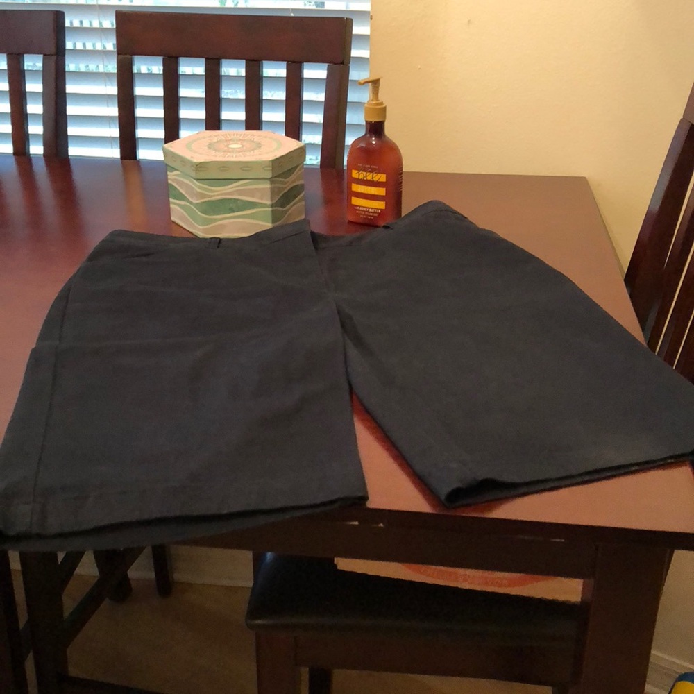 EUC...Only worn once.  Navy blue Bermuda shorts.